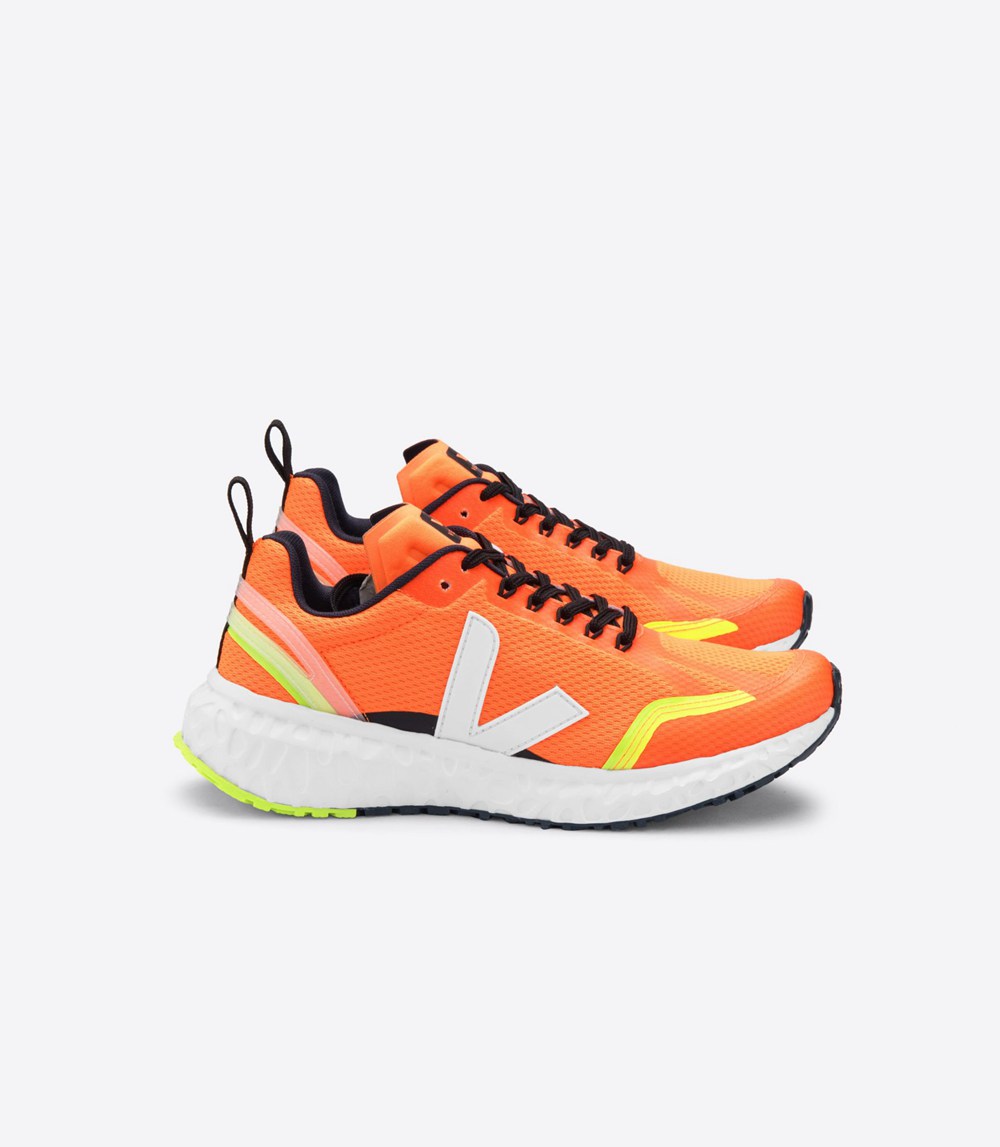 Veja Trainers Mens Orange/White - Condor Mesh - PHJW-04587